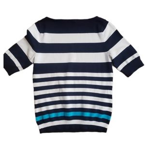 RALPH LAUREN Navy, White, & Turquoise Shirt (L)